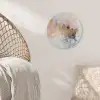 Abstract - Pastel kleuren - Goud - Modern - Aesthetic Akoestische PET Vilt - Rond klein -sfeer4