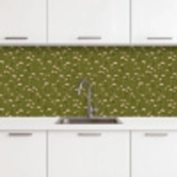 Landelijk - Bloemen -  Groen keuken achterwand 2 middel 871 -3d