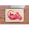 Tijger - Roze - Oranje laptophoes neopreen klein -tafel