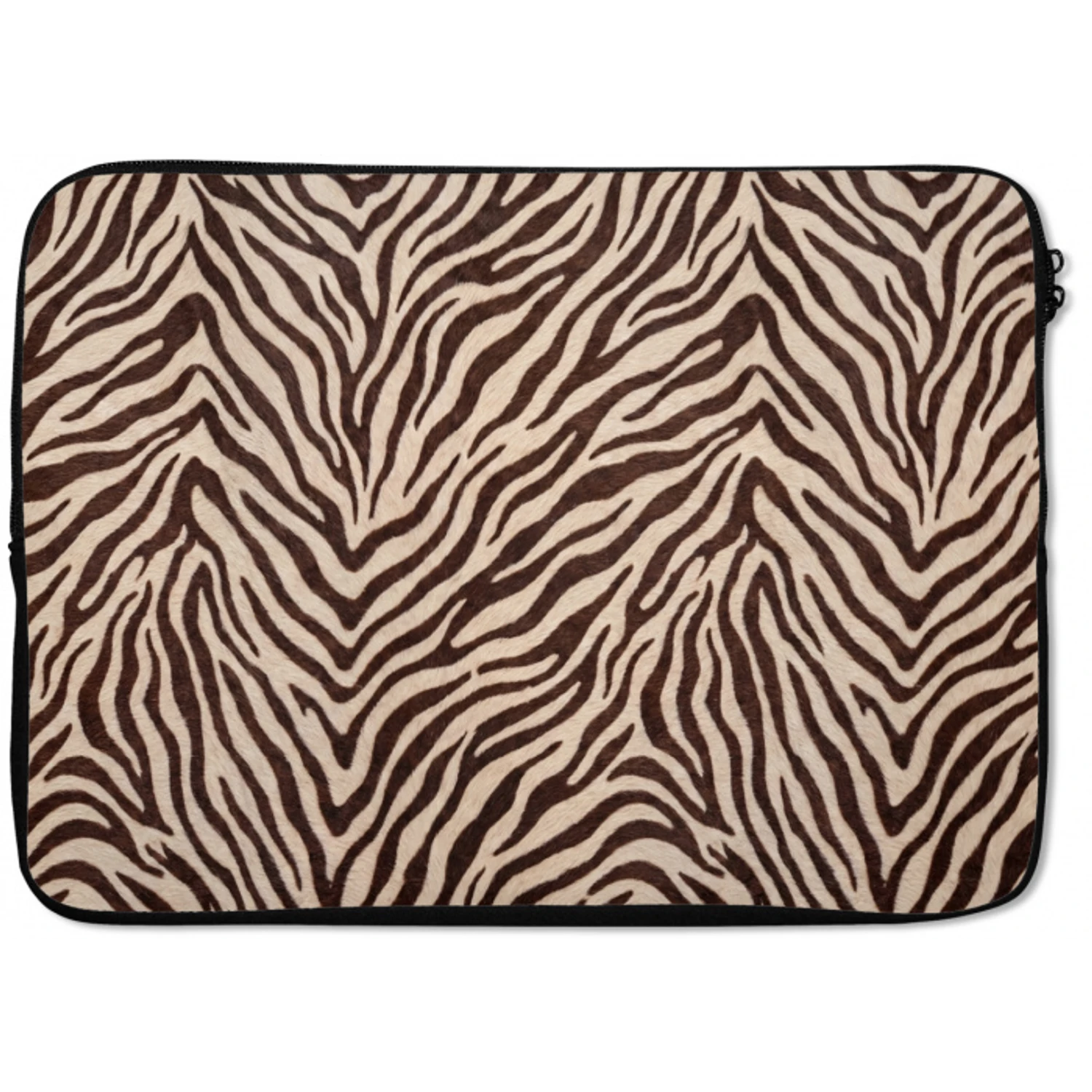 Zebra - Strepen - Bruin laptophoes neopreen klein -zkaufland3dotto