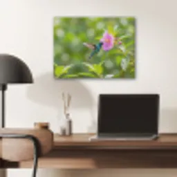 Kolibrie - Bloem - Natuur - Groen PET vilt klein -sfeer5