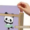 Panda - Paars - Sierlijk - Kawaii Light Box met kabel (Kinderlampje) klein -USP_websiteprintNL