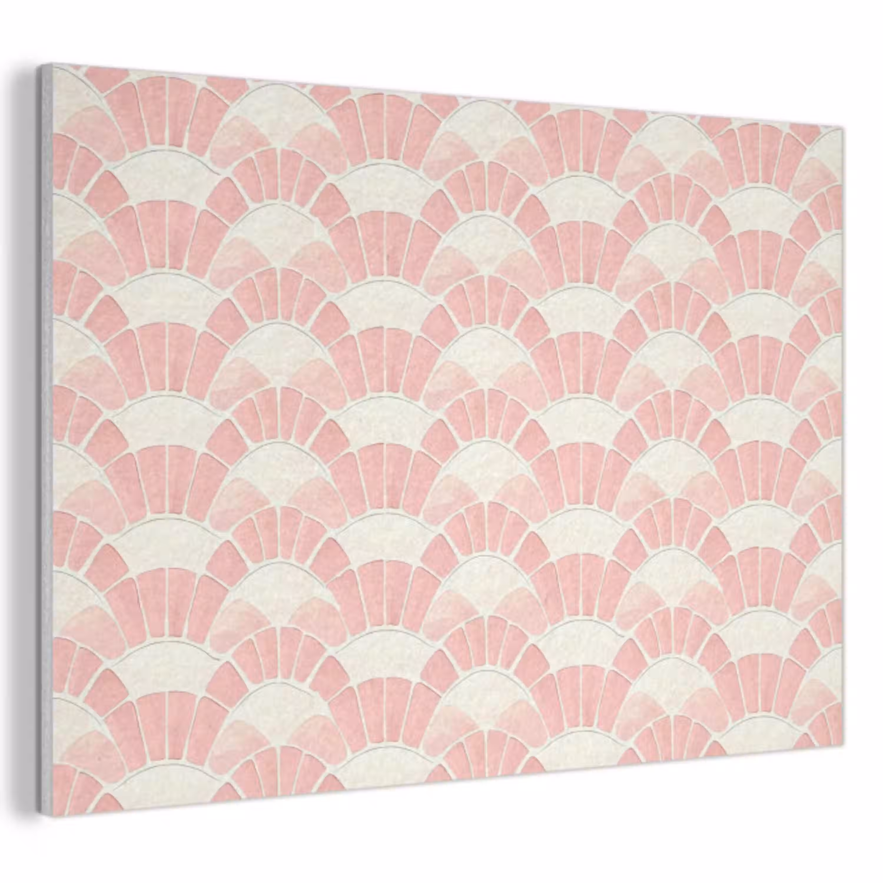 Roze - Waaiers - Mozaïek - Patroon PET vilt klein 837 -3d