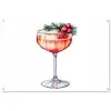 Cocktail - Feest - Winter - Decoratie tuinposter los doek groot -3d