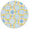 Zee - Geel - Blauw - Wit Wandcirkel plexiglas klein 852 -3d