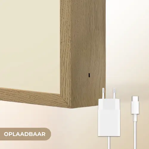 Schelpen - Blauw - Beige Light Box met batterij (Wandlamp) middel -USP_websiteoplaadbaarNL