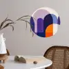 Vormen - Abstract - Grafisch - Oranje Wandcirkel behangsticker klein -sfeer3