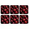 Rood - Fruit - Kersen onderzetter kurk middel -3d