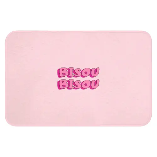 Bisou - Roze - Schaduw Badmat klein -3d