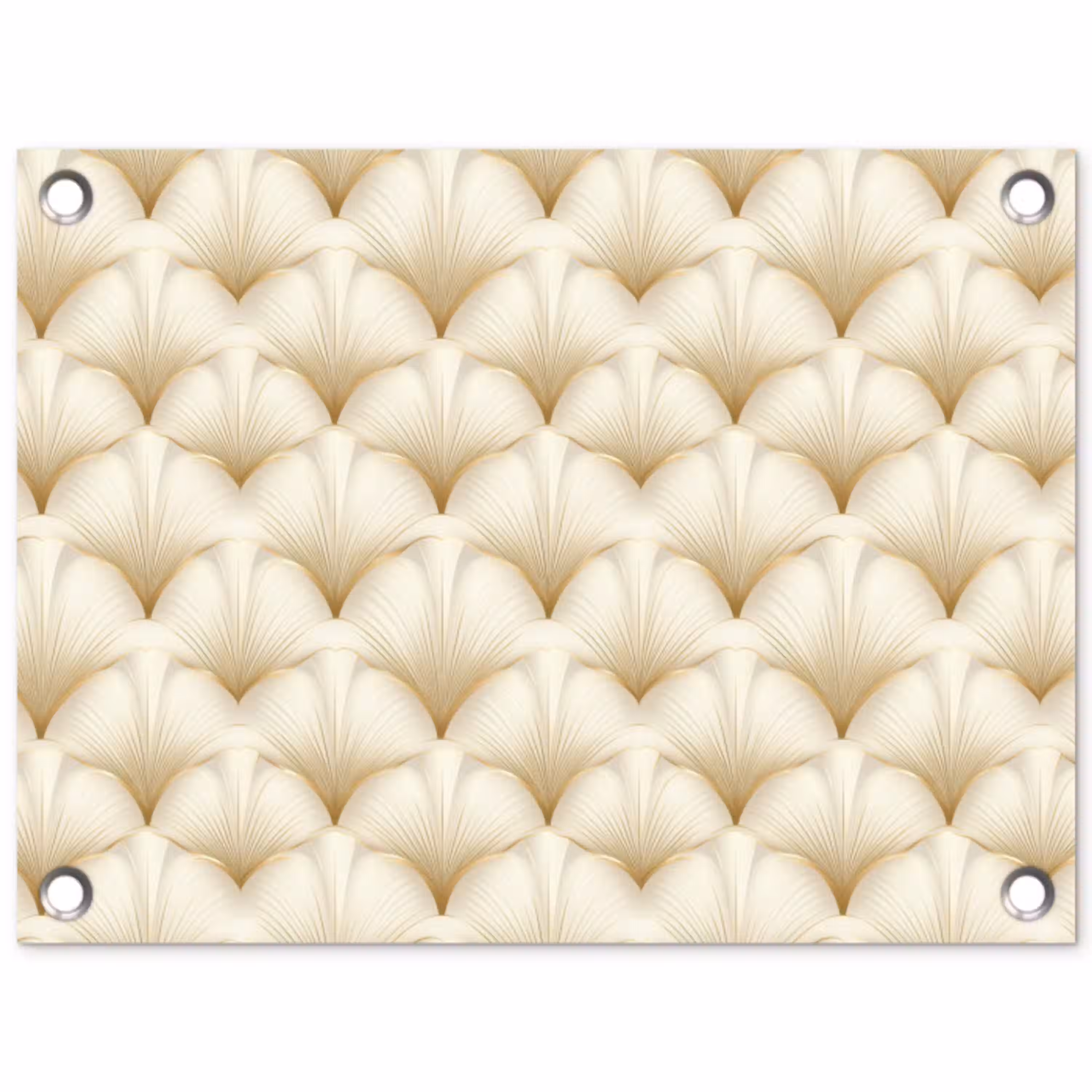 Waaier - Motief -  Goud tuinposter los doek klein 239 -3d