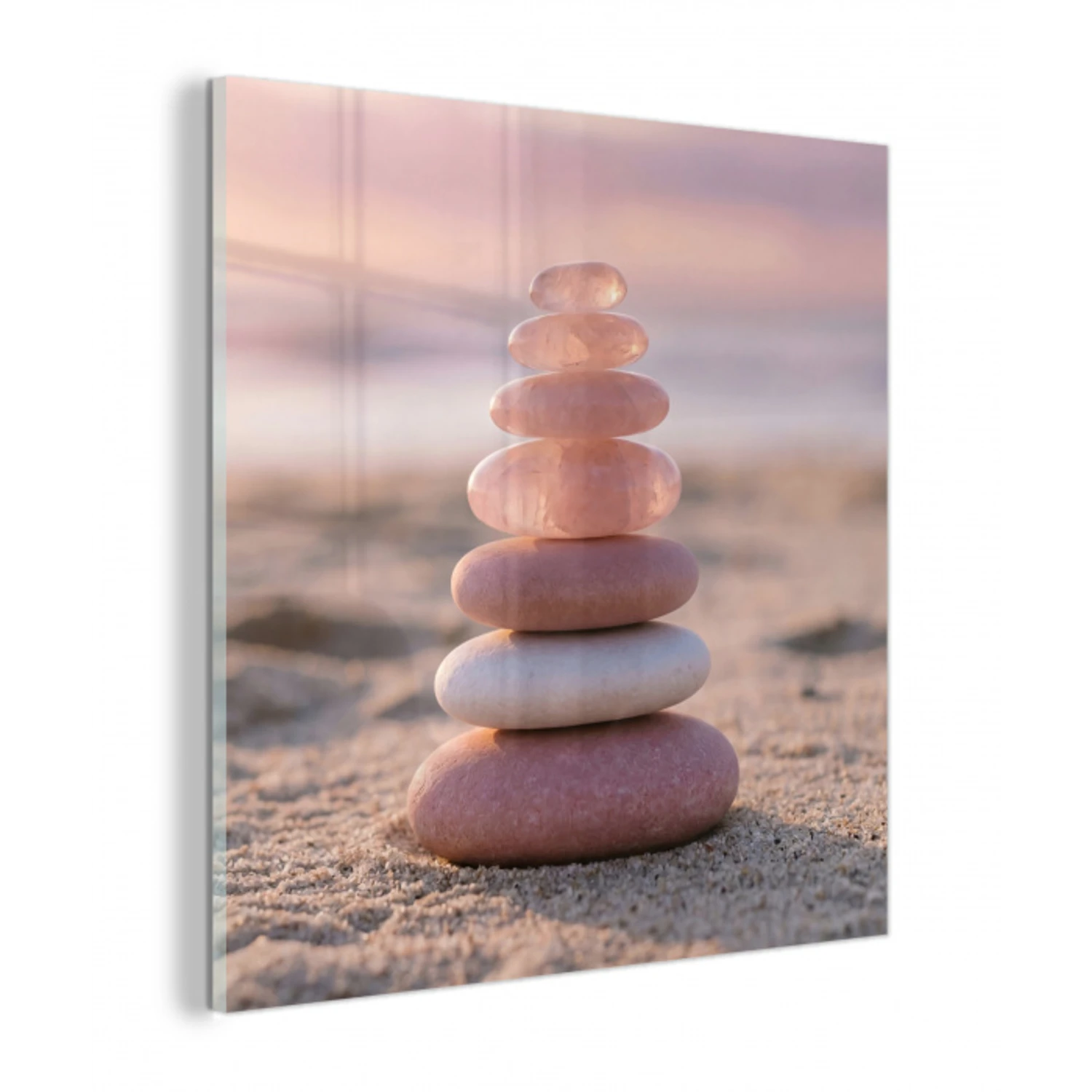 Stenen - Zand - Roze plexiglas 5mm klein -z3d