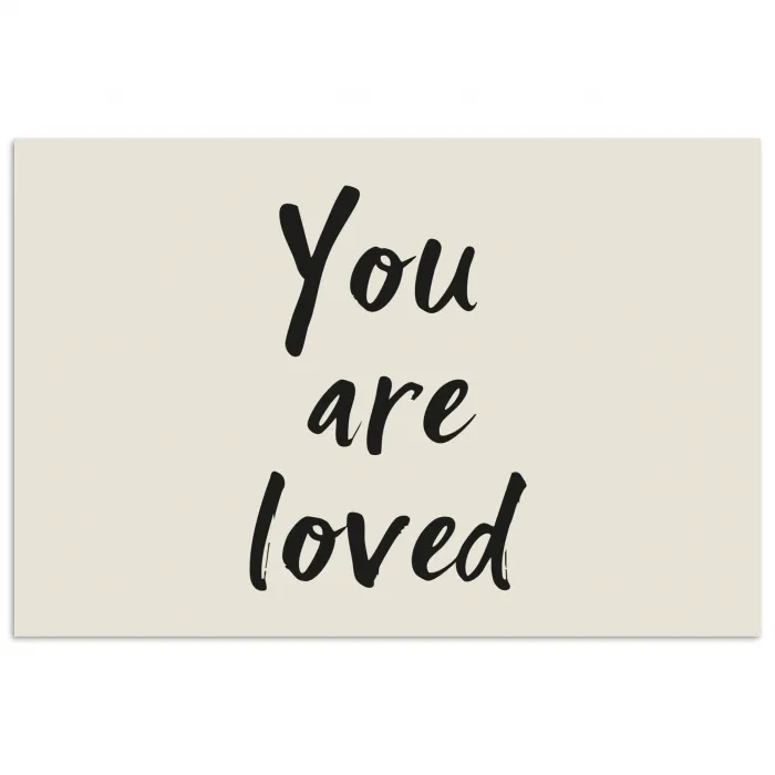 Minimalistisch - Beige - Love poster papier klein -3d