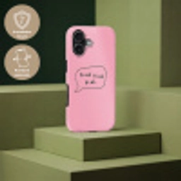 Tekstwolkje - BLAH BLAH BLAH - Roze Toughcase MagSafe Apple iPhone 17 klein -USP_PrintM_DE