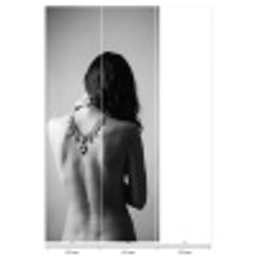Vrouw - Ketting - Fashion - Zwart - Wit Behang Vlies klein -USP_banen