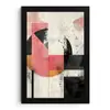 Roze - Abstract - Aesthetic - Modern - Vormen fotolijst zwart zonder passe partout klein -3d