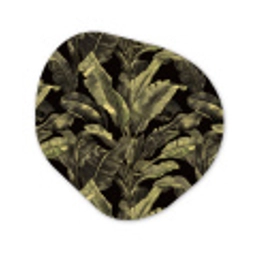 Botanisch - Bladeren - Groen Wandcirkel Organisch Aluminium middel 851 -3d