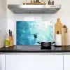 Schildpad - Zee - Blauw - Schittering Inductie beschemer met haakjes klein -sfeer2