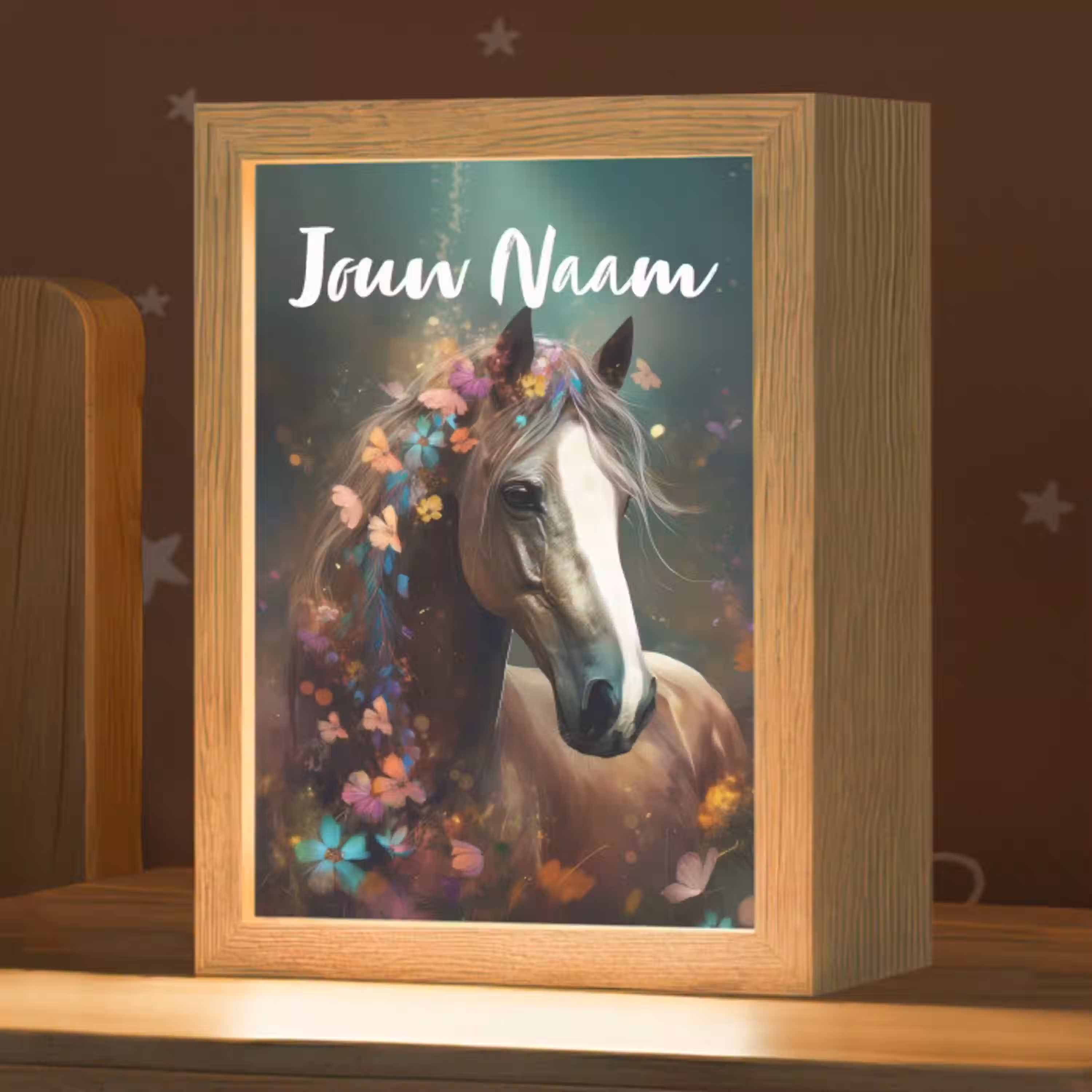 Dieren - Paard - Natuur - Vlinder - Bloemen Light Box met kabel (Kinderlampje) klein -zzz_3d_website