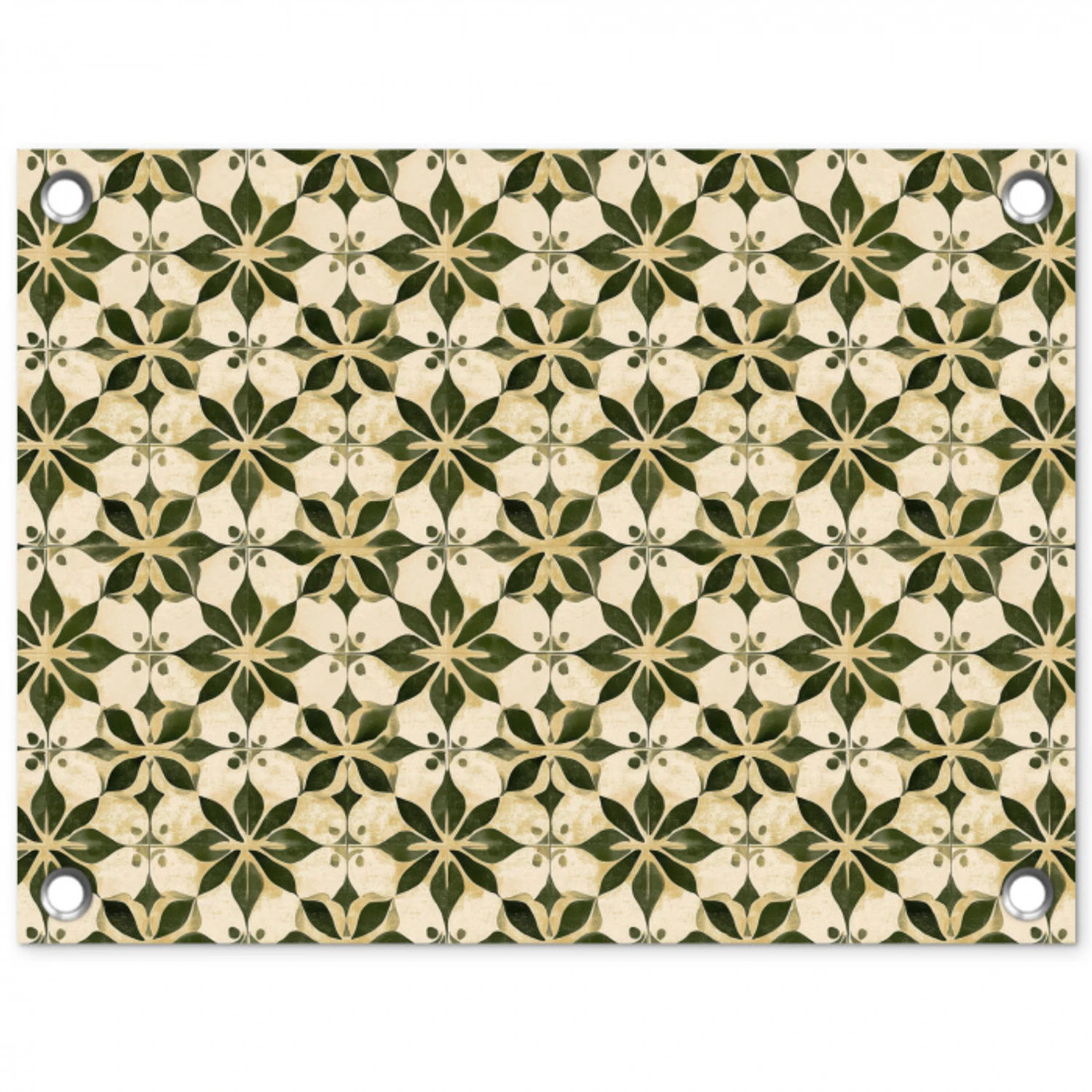 Tegel - Dessin - Groen tuinposter los doek klein 239 -3d