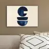 Vormen - Blauw - Abstract canvas 2cm klein -sfeer3