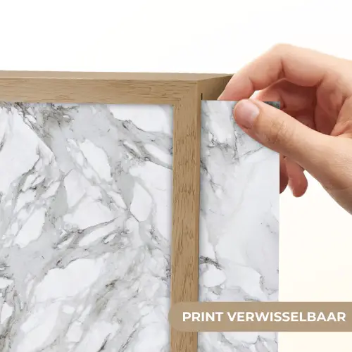 Marmer - Gelaagd - Brekend - Grijsstructuur Light Box met batterij (Wandlamp) middel 907 -USP_websiteprintNL