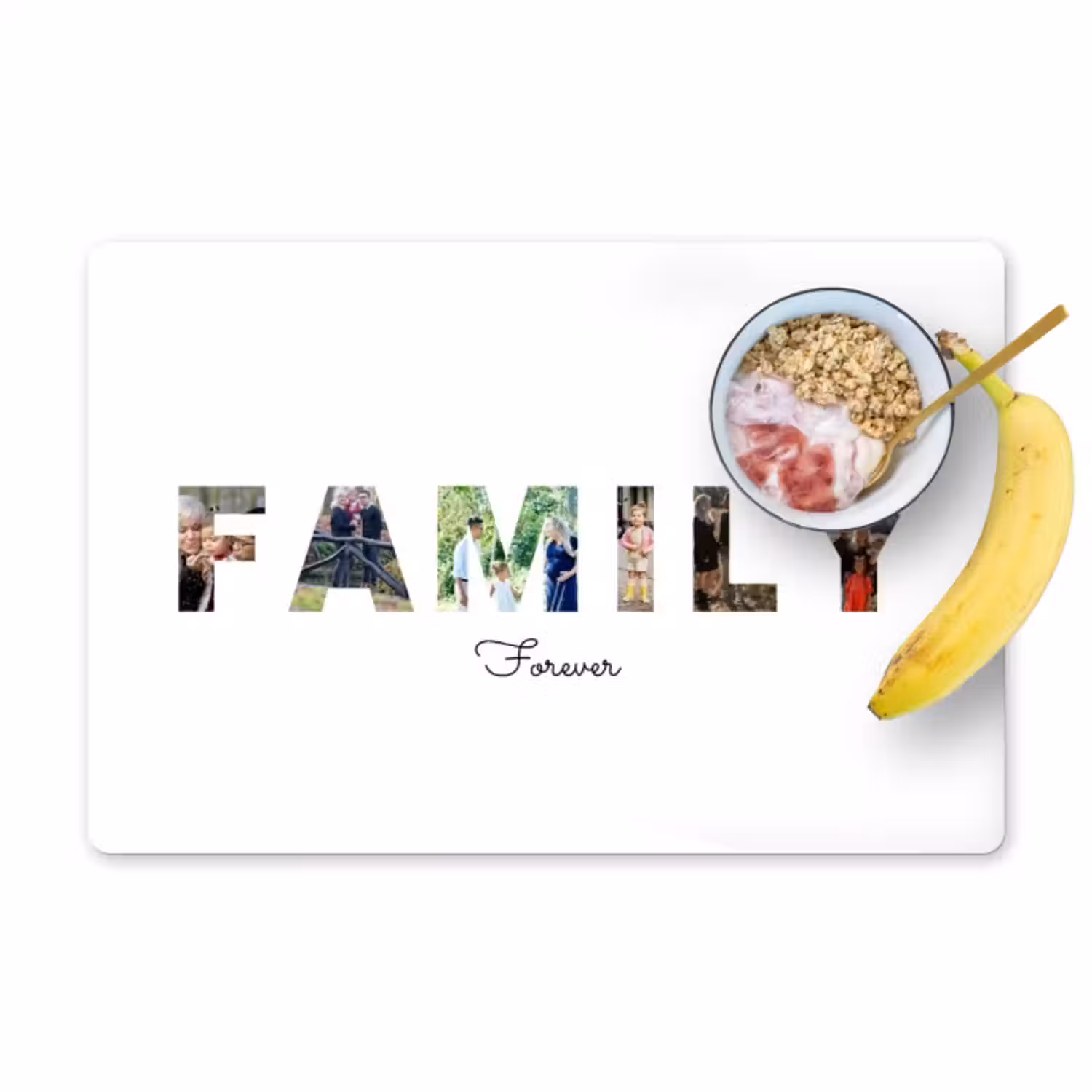 Gepersonaliseerde placemat - 6 stuks -  Family - Lettercollage