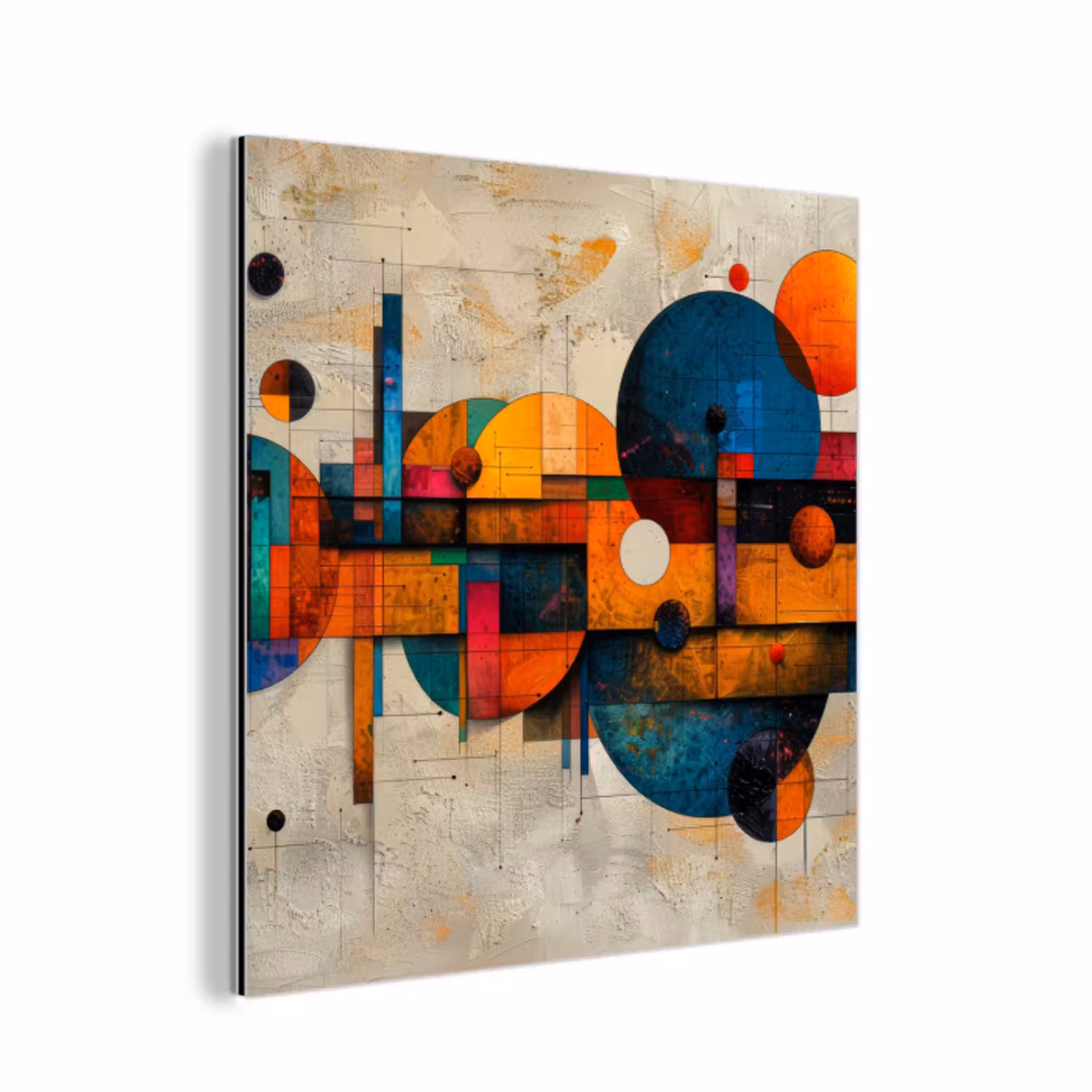 Kunst - Kleurrijk - Modern - Vormen aluminium wit klein -3d