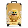 Vrolijk pluizig monstertje met bloem NBS - Handbagage koffer - Kinderen Unisex middel -productfoto_recht