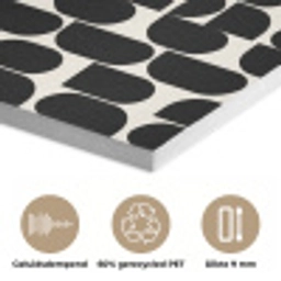 Modern - Patroon - Zwart PET vilt klein 837 -closeup_NL