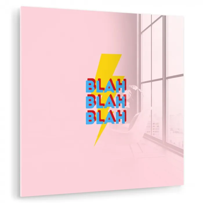 Blah - Bliksem - Roze plexiglas 5mm klein -zzzproduct_nieuw