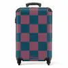 Squares - Blauw/Rood NBS - Handbagage koffer - Kinderen Unisex middel -productfoto_recht