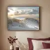 Zonsondergang - Duinen - Planten - Natuur - Strand Textielframe zwart klein -sfeer1