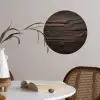 Hout - Grillige nerven Wandcirkel behangsticker klein -sfeer3