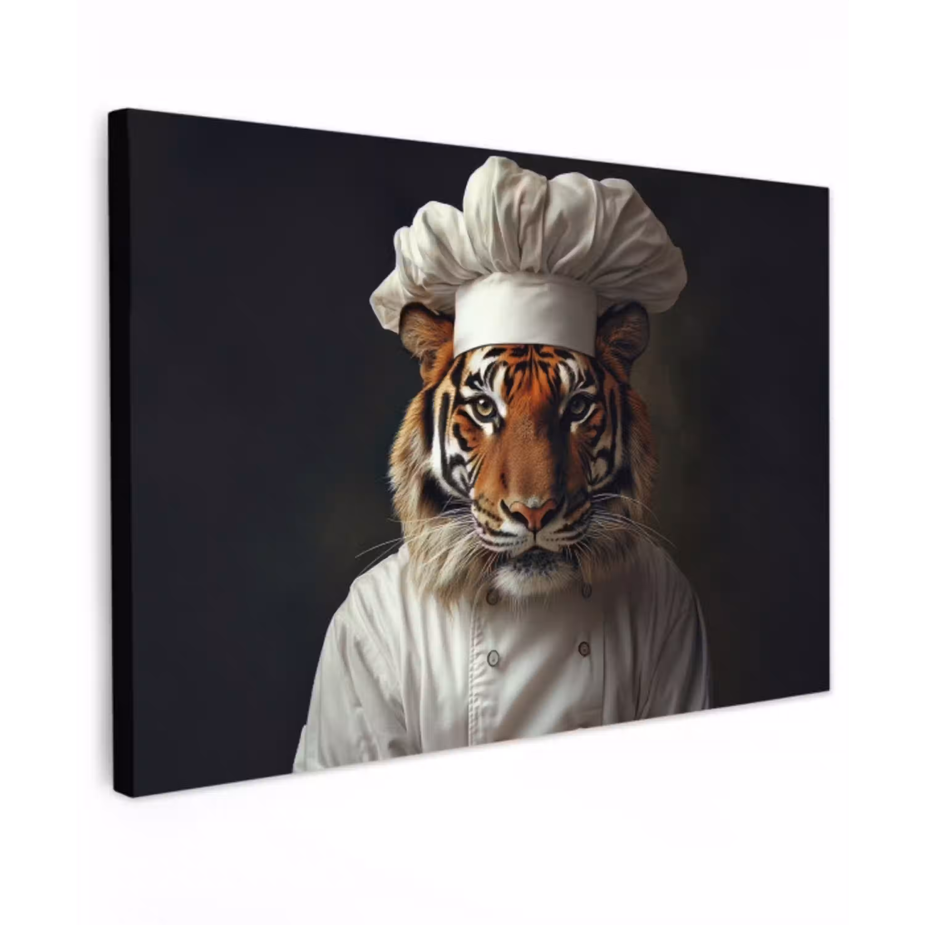 Tijger - Kokskleding - Bruin canvas 2cm klein -z3d