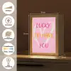 Lucky - Love - Valentijn - Roze Light Box met kabel (Wandlamp) klein -USP_websiteoverzichtNL