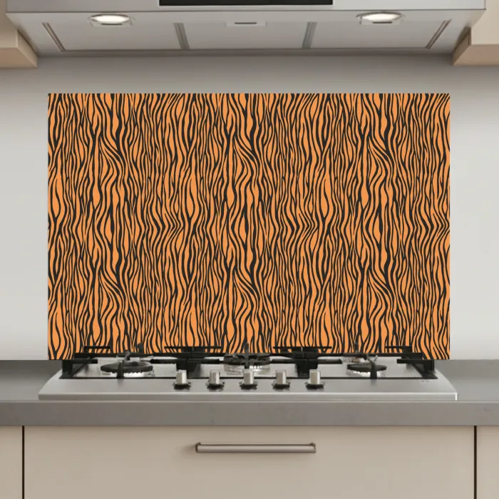 Tijger - Oranje - Patroon - Strepen keuken achterwand spatscherm klein 900 -3d_website