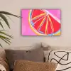 Grapefruit - Geschilderd - Roze - Strepen canvas 2cm klein -sfeer1
