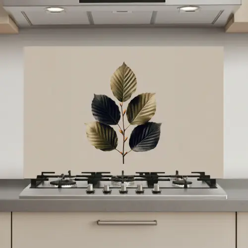 Beukenbladeren - Bruin - Groen - neutraal keuken achterwand spatscherm klein -3d_website