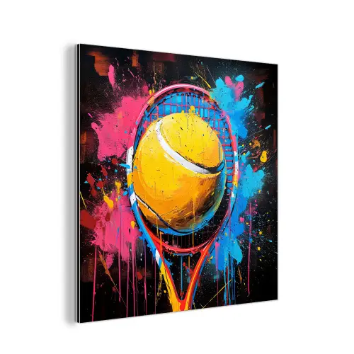 Graffiti - Tennis - Sport - Racket aluminium wit klein -3d
