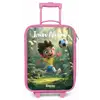 Jongen - Voetbal - Bos - Bomen Kinderkoffer - Roze klein -zz3dotto