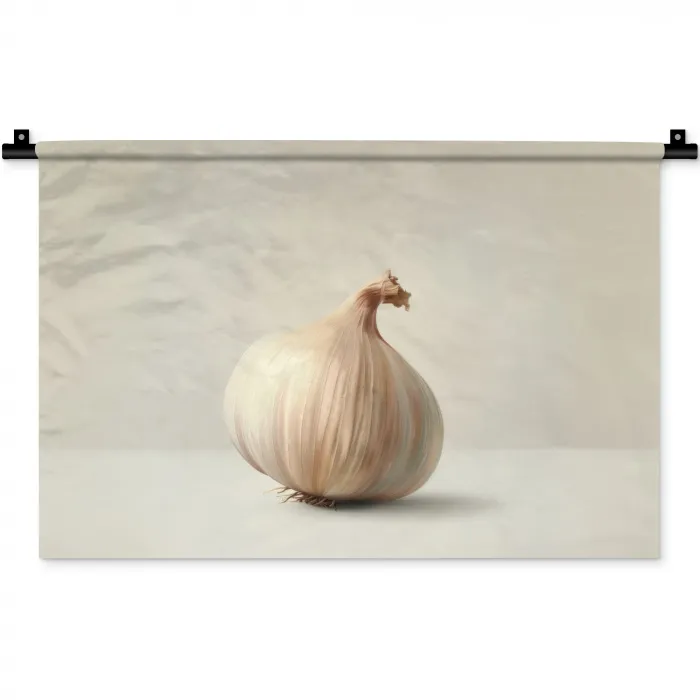 Knoflook - Natuurlijk - Beige Wandkleed katoen klein -zz3d