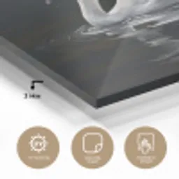 Zwaan - Water - Natuur - Realistisch - Wit plexiglas 5mm klein -sfeer2