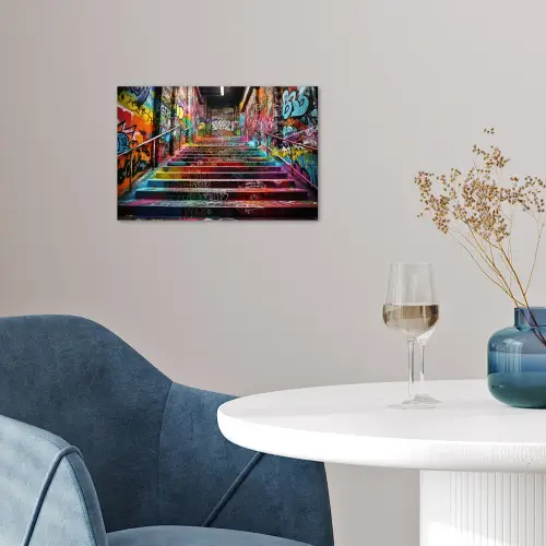 Trap - Graffiti - Kleuren - Kunst poster papier klein -sfeer3