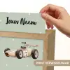 Beige - Raceauto - Stippen - Wielen Light Box met kabel (Kinderlampje) klein -USP_websiteprintNL