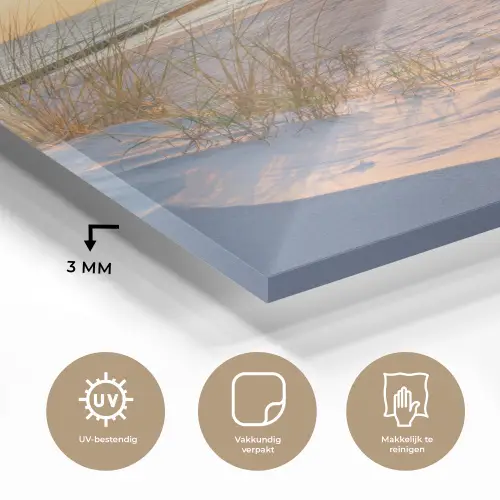 Strand - Zon - Duin - Gras - Zand - Horizon plexiglas 5mm klein -sfeer2