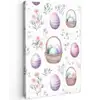 Bloemen - Paaseieren - Patroon Tuinposter op houten frame 2 cm dik klein -3d