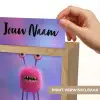 Monster - Roze - Paars Light Box met kabel (Kinderlampje) klein -USP_websiteprintNL