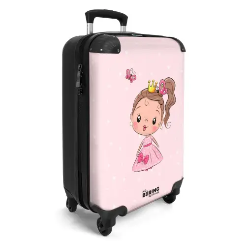 Prinsesje roze Koffer - NBS - Handbagage middel -productfoto_3d