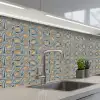 Bruin - Patronen - Geometrie keuken achterwand 2 middel 871 -3d_schuin
