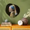 Meisje met de parel - Schilderij - Oude meesters - Vermeer Wandcirkel Organisch Forex 3mm klein -sfeer2